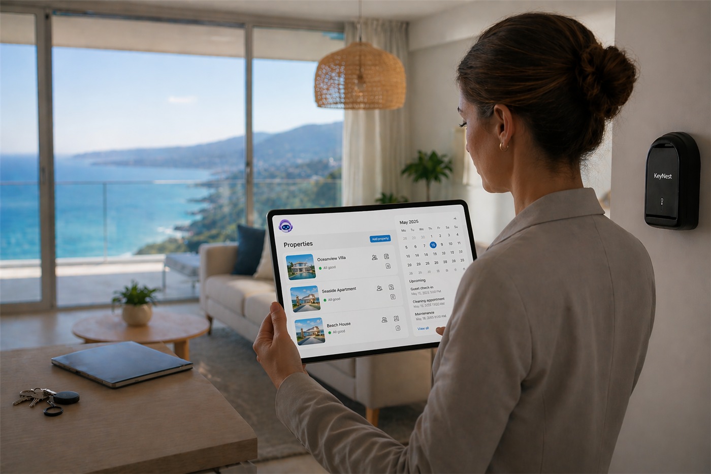 De contractgenerator van PropertyHost op een tablet